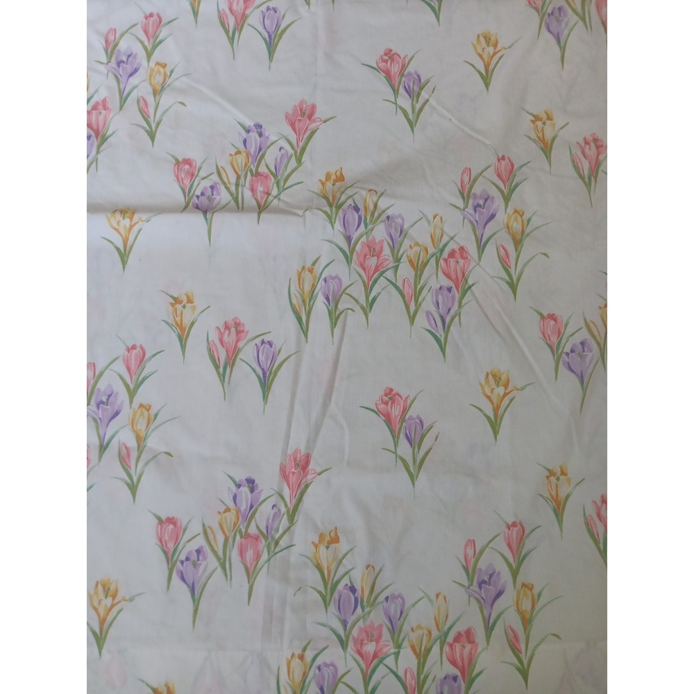 VTG Lady Pepperell Bedding Sheet Set Top‎ and Bottom Sheet Tulip Floral Cottage - Picture 3 of 8